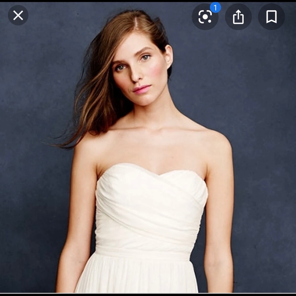JCrew Arabella silk chiffon strapless dress. - Picture 5 of 10